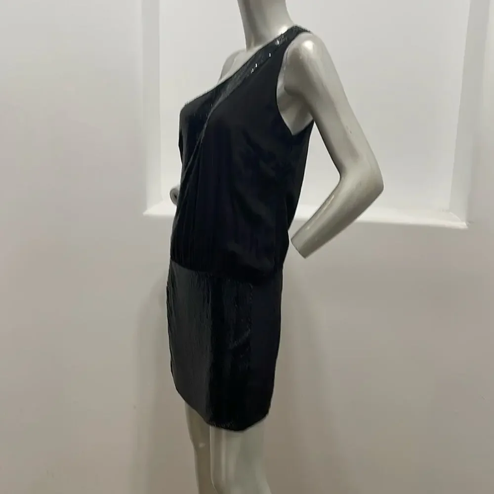 Sheri Bodell One Shoulder Beaded Dress  Black Size S - Picture 3 of 12